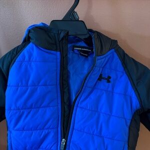Under Armour Kids Puffer Jacket in Vibrant Blue and Black